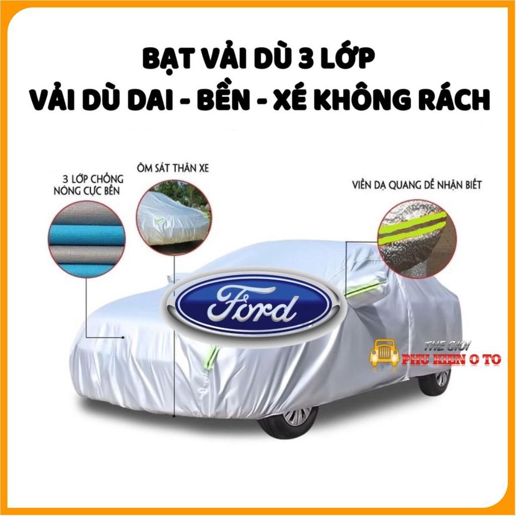 Bạt Phủ Ô Tô Vải Dù Ford EcoSport, Everest, Escape, Focus, Explorer, Ranger chống nóng, chống nước, có phản quang