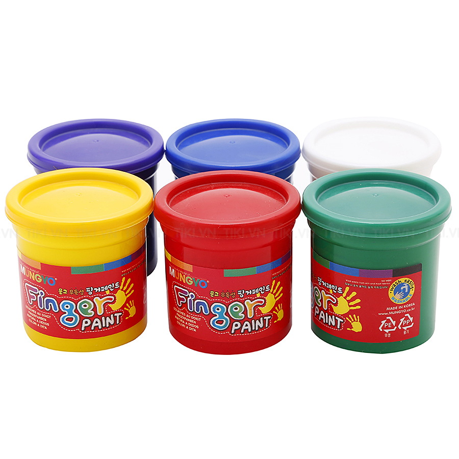 Hộp 6 Màu Vẽ Bằng Tay Finger Paint Mungyo MFP-6AJ