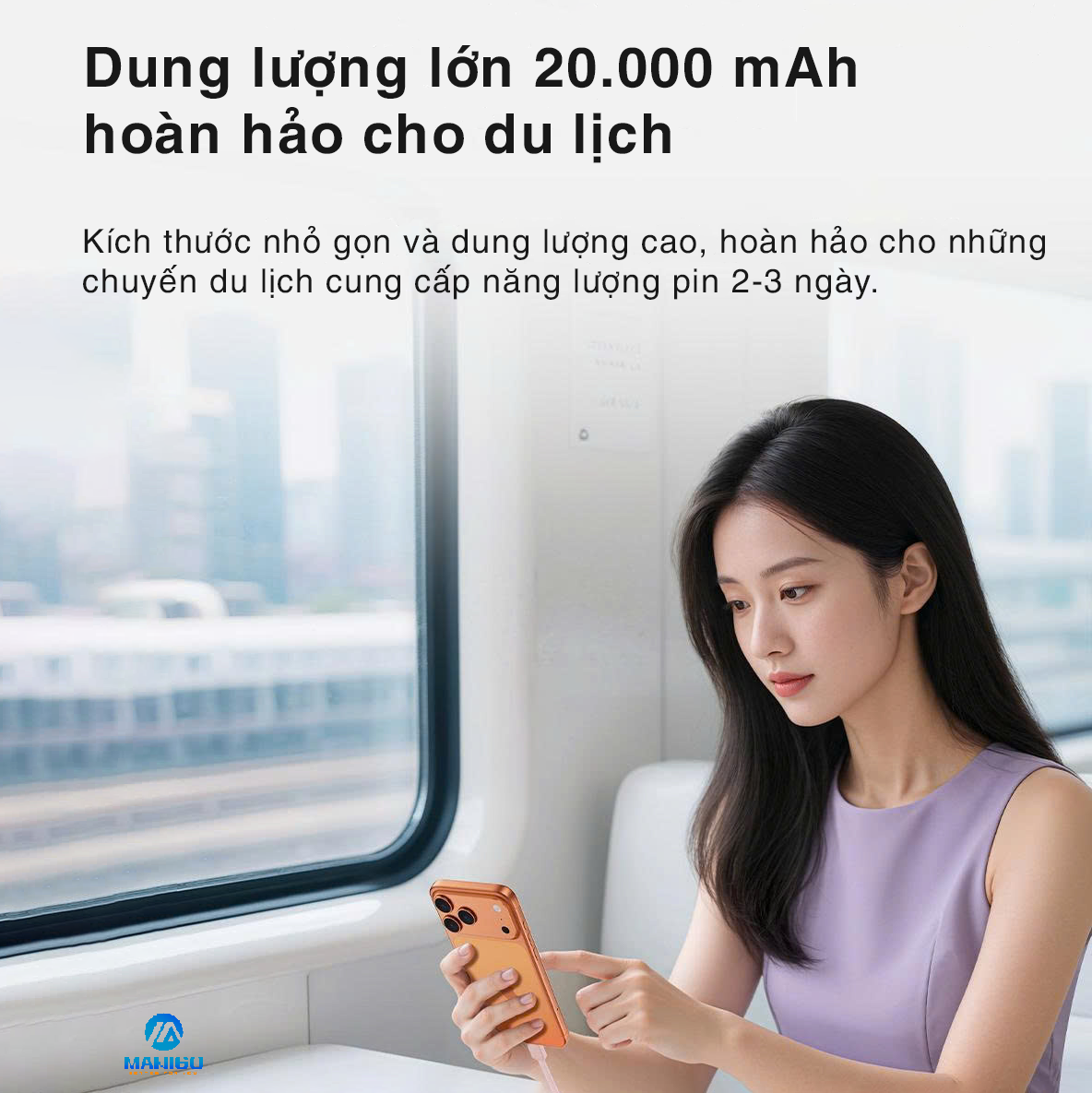 Pin sạc dự phòng ROCKSPACE C04 sạc nhanh 45W kèm dây sạc, dung lượng 10000mAh - hàng chính hãng có bảo hành