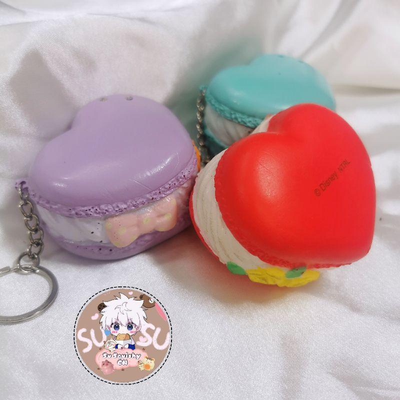 Squishy Bánh Macaron Trái Tim Disney chất đặc, slow