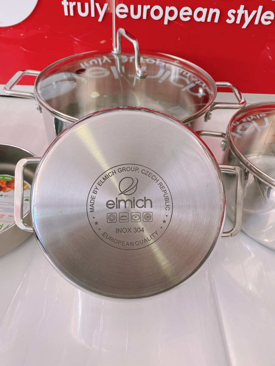 Nồi inox liền khối Elmich Trimax XR EL-3843 size 16, 20, 24cm