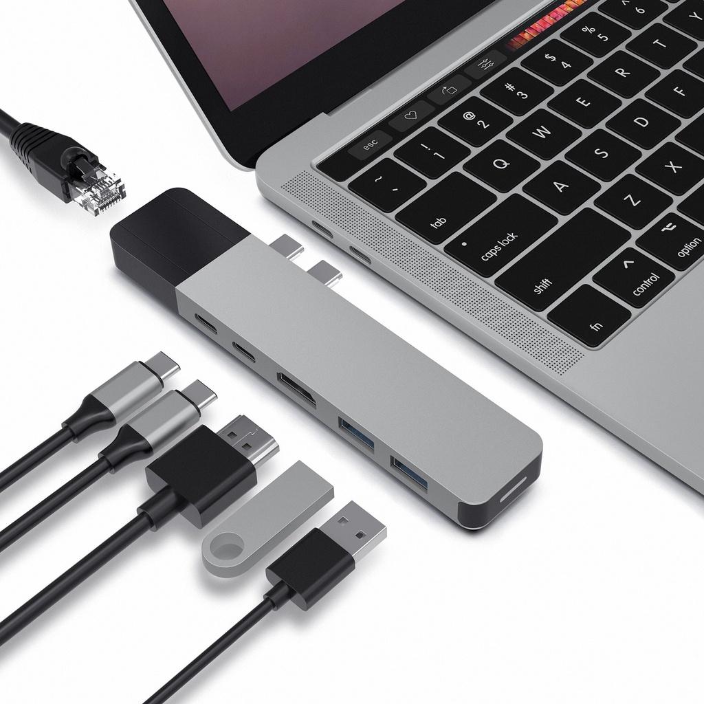 CỔNG CHUYỂN HYPERDRIVE NET 6-IN-2 HUB FOR USB-C MACBOOK PRO 2016-2018 – GN28N - hàng chính hãng