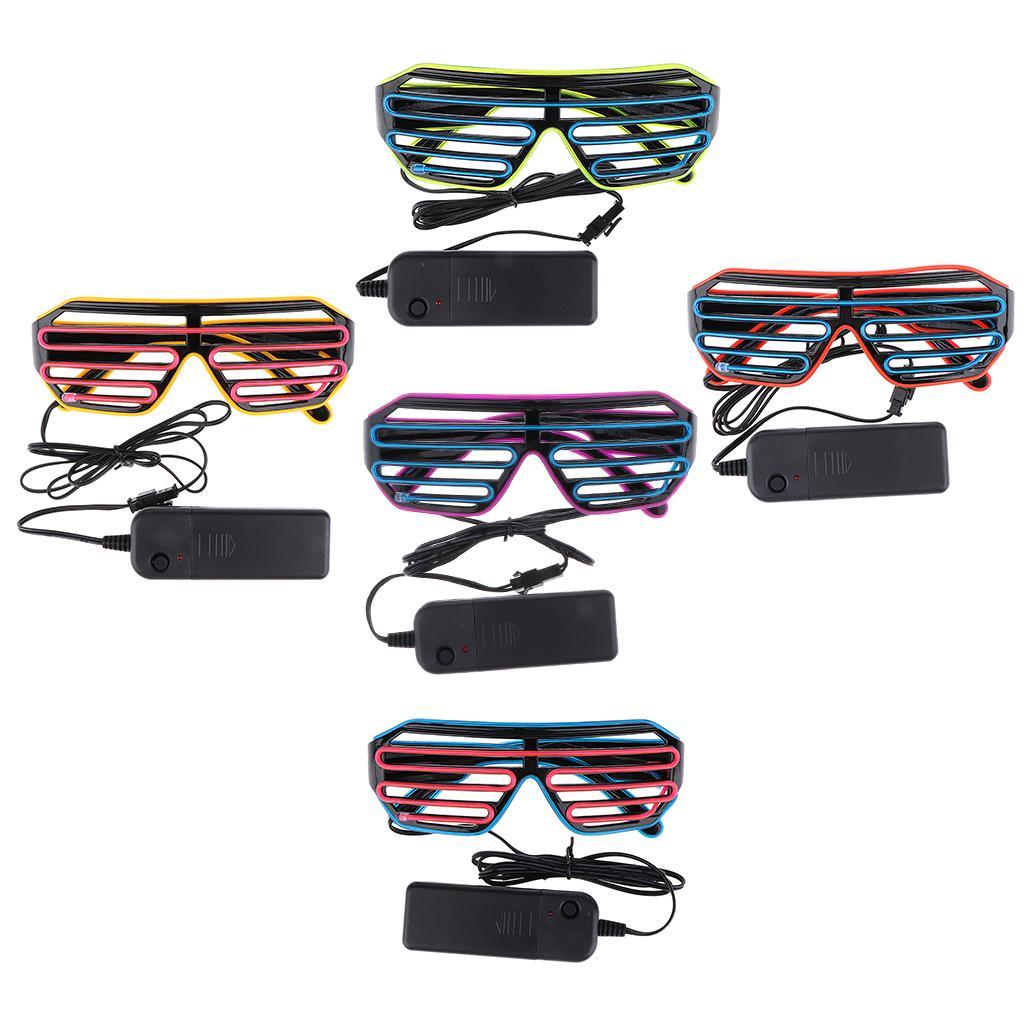 Halloween LED Light Up Shutter Eye Mask Masquerade Party Cosplay Mask
