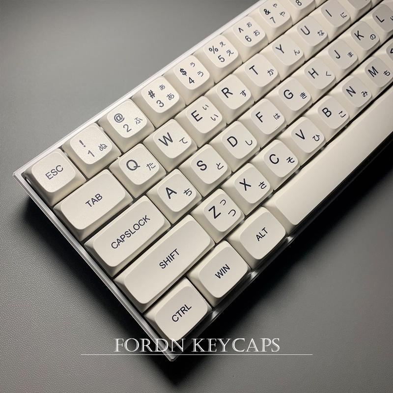 Keycap màu trắng tối giản XDA Profile Nhật Bản keycap PBT Dye thăng hoa bàn phím cơ Keycaps