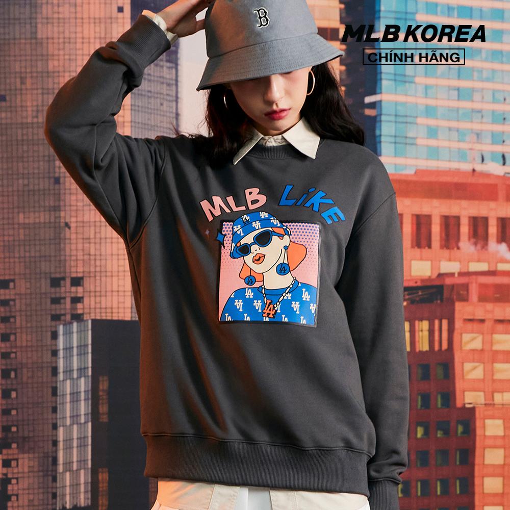 MLB - Áo sweatshirt cổ tròn tay dài phom suông trẻ trung 3AMTL0224