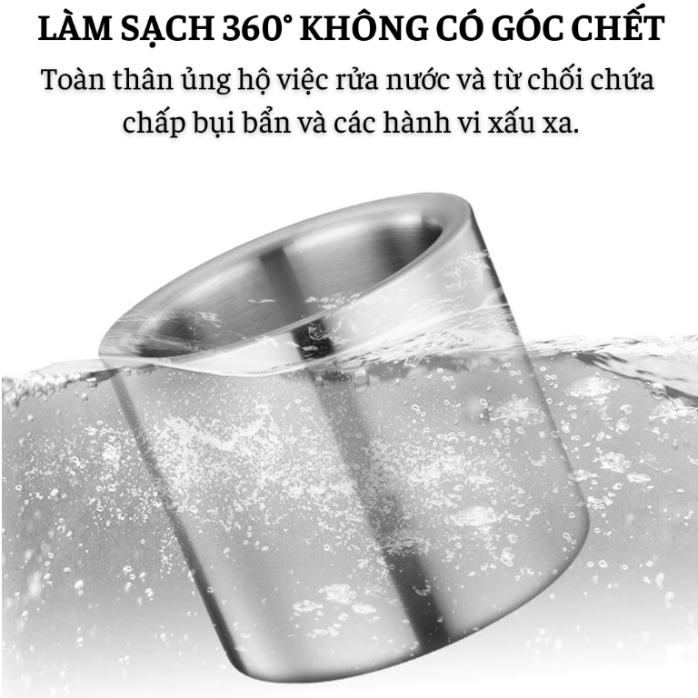 Bộ Cối Chày Inox Đường Kính 10cm Dùng Để Giã Thức Ăn, Giã Cua Chống Nấm Mốc