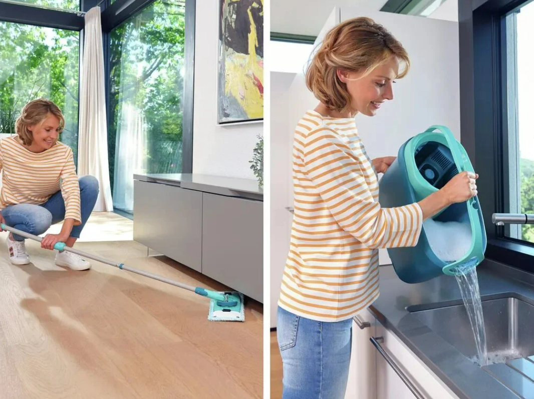 Cây Lau Nhà Leifheit 52120 Twist Medium Ergo, Chổi Lau Nhà Đa Năng, Lau Sạch Mọi Góc Cạnh, Cán Cây Lau Nhà Cầm Chắc Tay, Vắt Dễ Dàng, Khớp Nối Xoay 360 Độ, Bền Đẹp, Nhập Đức