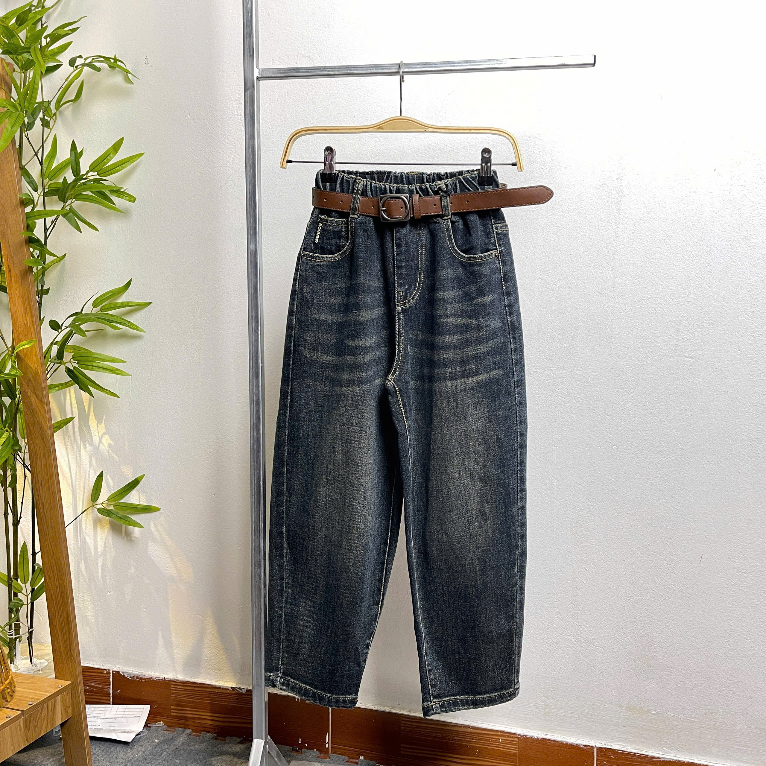 Quần bò bé trai dài size đại 8-16 tuổi số 789 túi sau vải mềm co giãn hàng cao cấp dáng thời trang