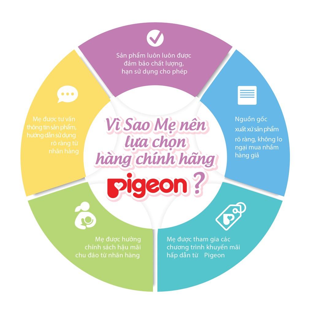 Cây súc rửa bình sữa và núm vú Pigeon - Tay xoay hai chiều/một chiều (HSD:08/2024)