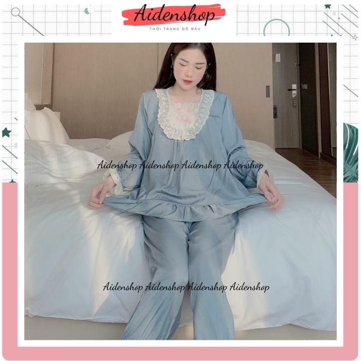 Bộ đồ bầu sau sinh mặc nhà dễ thương dài tay