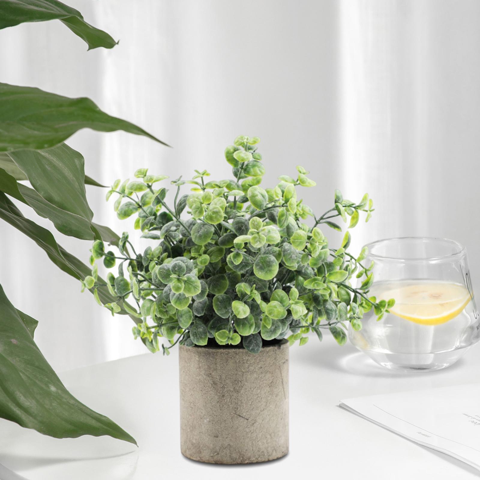 Artificial Fake Succulent Plant In Pot Mini Potted Plants Home Garden Decor