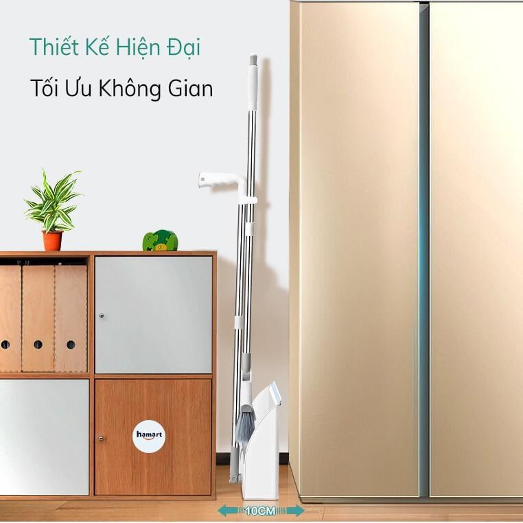 Chổi Quét Nhà Thông Minh Hamarta 2in1 Chổi Nhựa Kèm Hót Rác Gấp Gọn