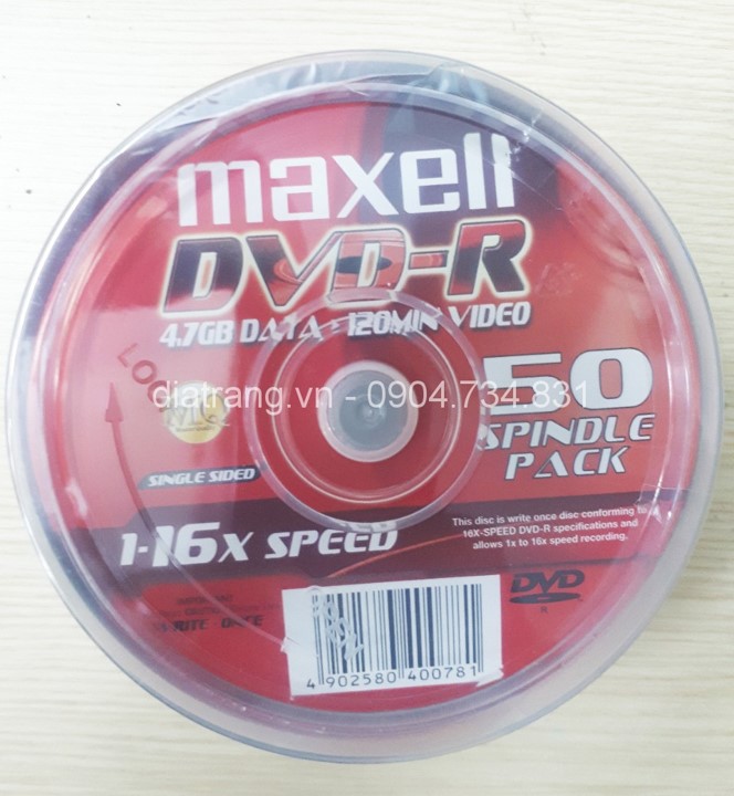 SET 50 đĩa trắng DVD MMAXCELL-Hàng nhập khẩu