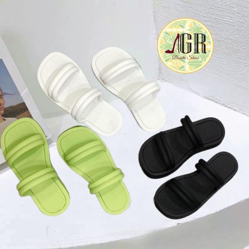 Dép 2 quai viền phồng xinh xắn cao 3 cm