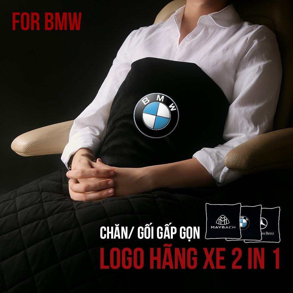 Gối và chăn (mền) 2 trong 1 (logo HÃNG XE) - Sử dụng làm tựa lưng, chăn đắp văn phòng hoặc ô tô tiện dụng