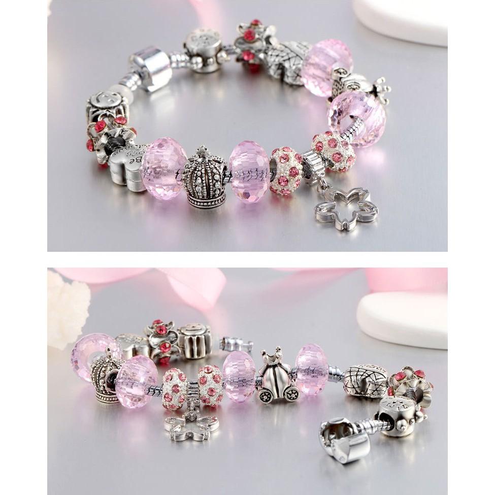 Vòng tay charm hoa 5 cánh cực xinh