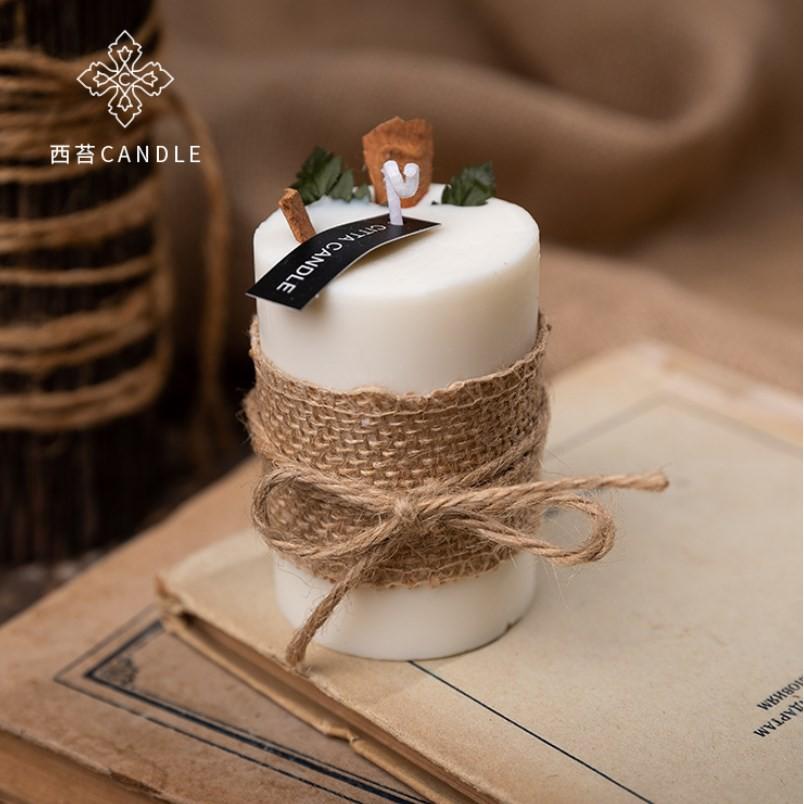 Nến thơm sáp đậu nành tinh dầu tự nhiên kèm hoa kho trang trí Ghome NEN02