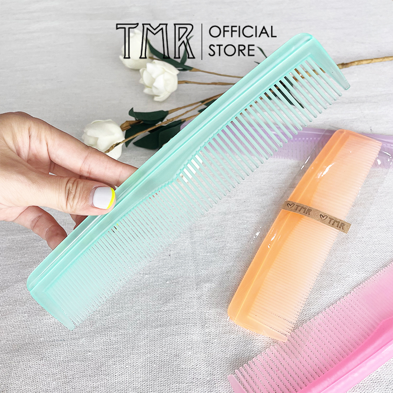 TMR-Lược nhựa chải tóc 2 răng tiện dụng,4 Màu