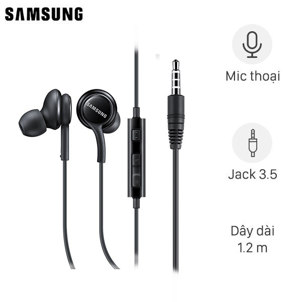 Tai nghe Samsung có dây - Giắc 3.5mm (EO-IA500) Hàng Chính hãng