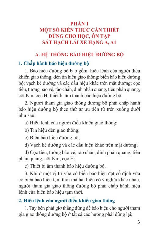 Sách - Hỏi Và Đáp Về Luật Trật Tự, An Toàn Giao Thông Đường Bộ (Hạng A, A1) 2025 - ndbooks