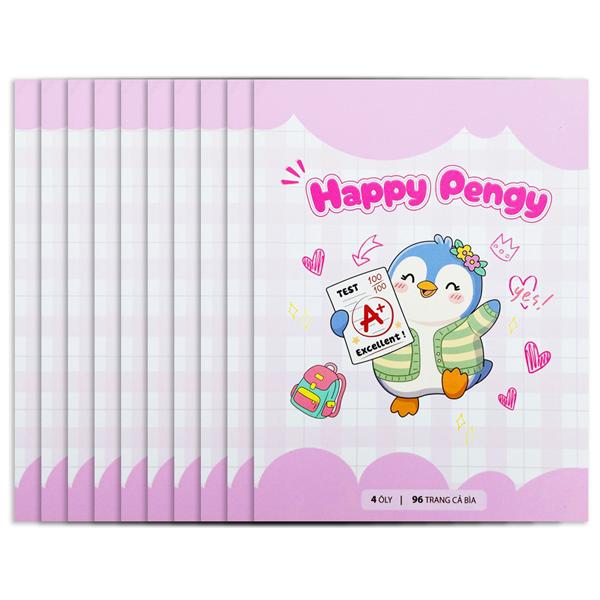 Bộ 6 Tập Học Sinh Pengy's Diary - 4 Ô Ly Vuông - 96 Trang 100gsm - The Sun - Happy