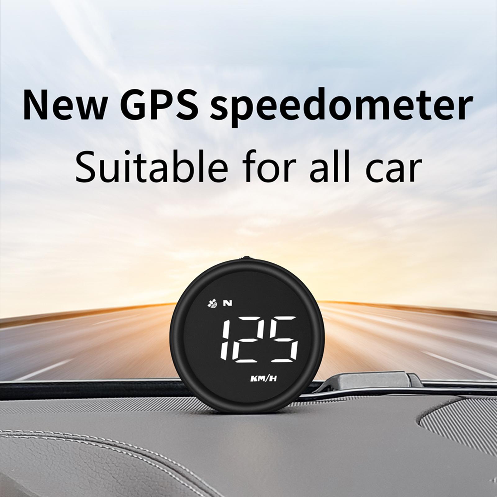 Car HUD Head Up Display GPS Speedometer with Speed, Overspeed Warning, Mileage Measurement, Fatigue driving reminder