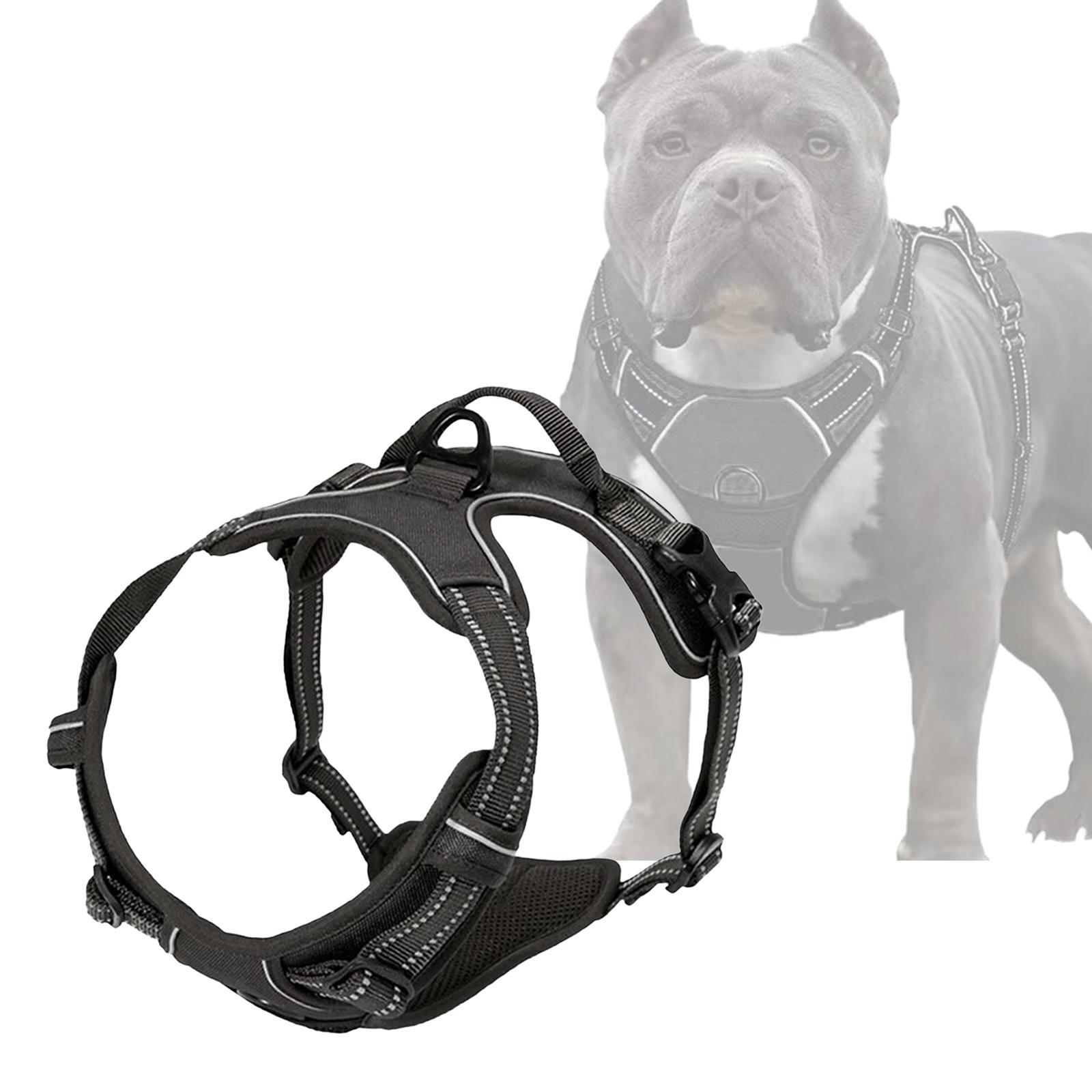 2x Dog Harness Vest Reflective Lightweight for Dogs Running Cat puppy Black