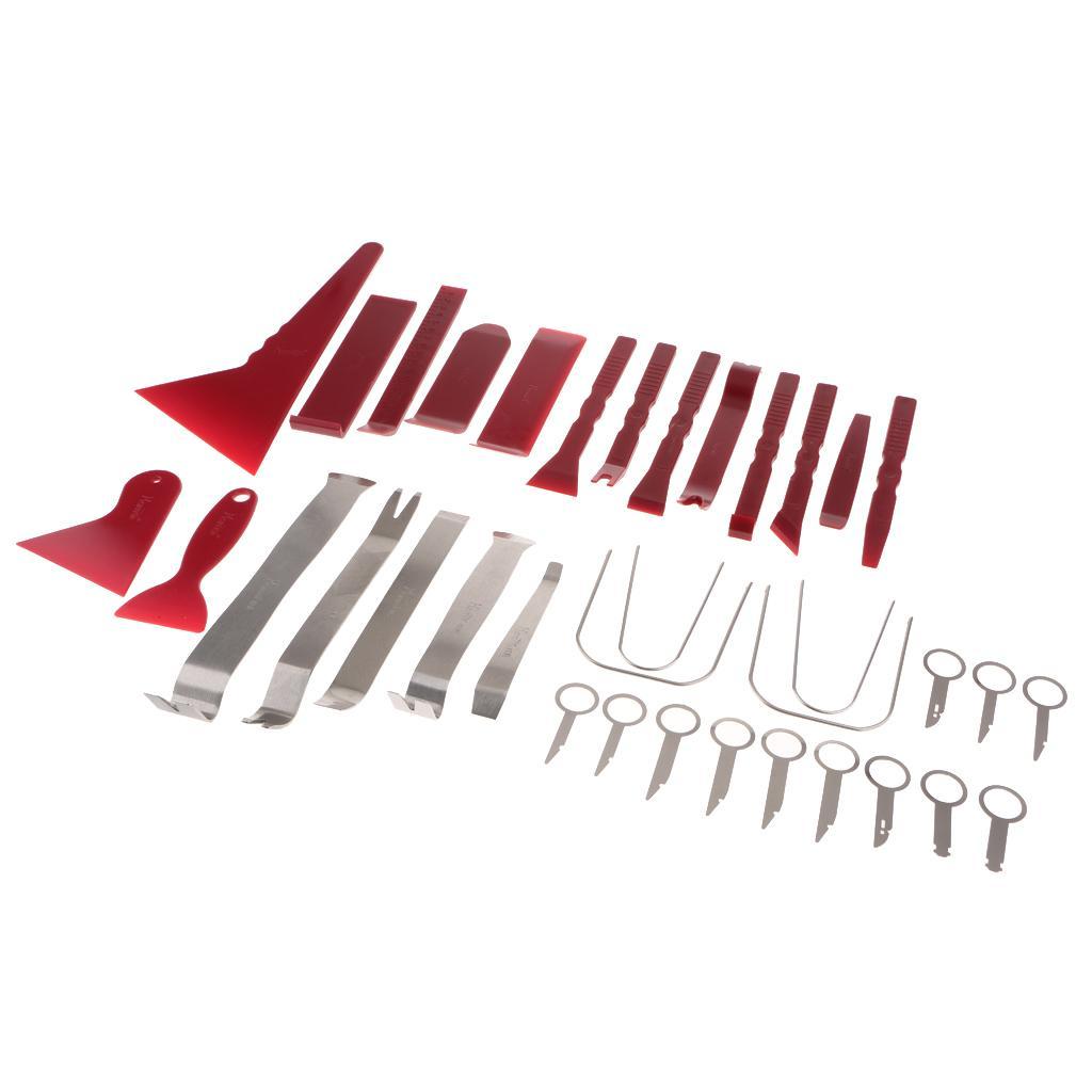 36pcs Car Interior Door Dashboard Audio Stereo Dash Panel Remove Refit Tools