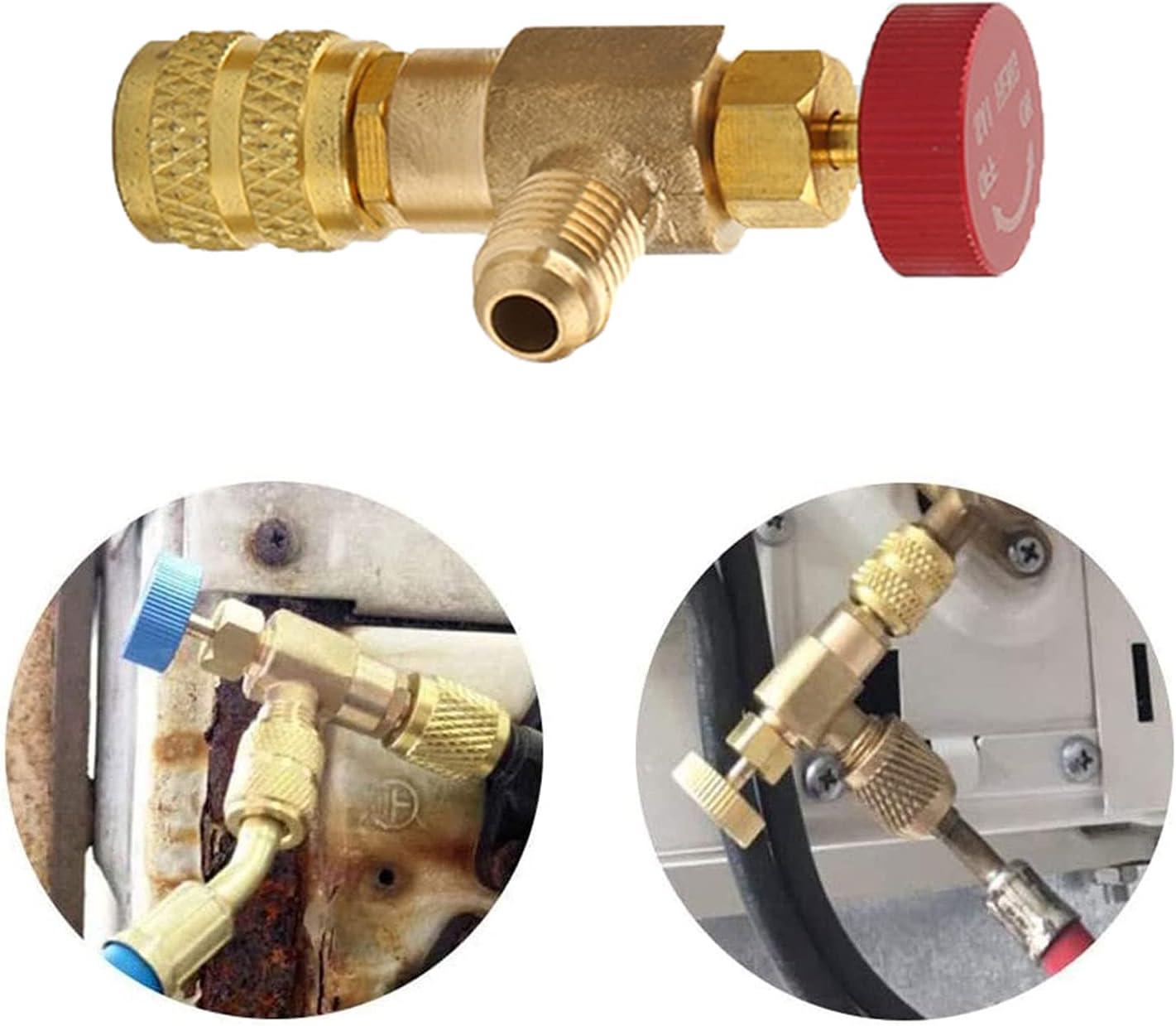 2 chiếc Bộ chuyển đổi cổng thải chất lỏng R410A R22 Van điều khiển môi chất lạnh Làm mát A/C cho van lưu lượng A/C,