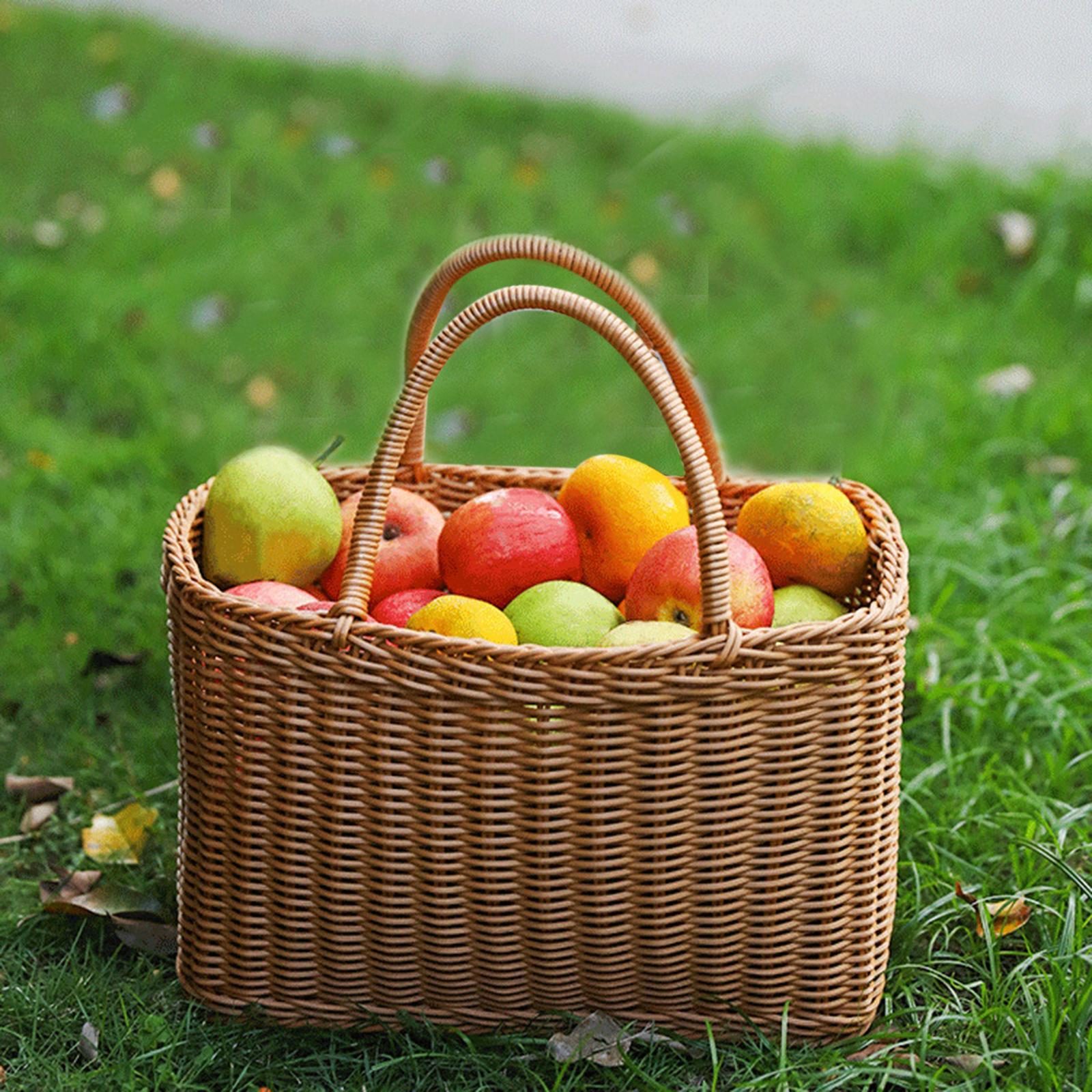 Kitchen Storage Basket with Handles Container Large