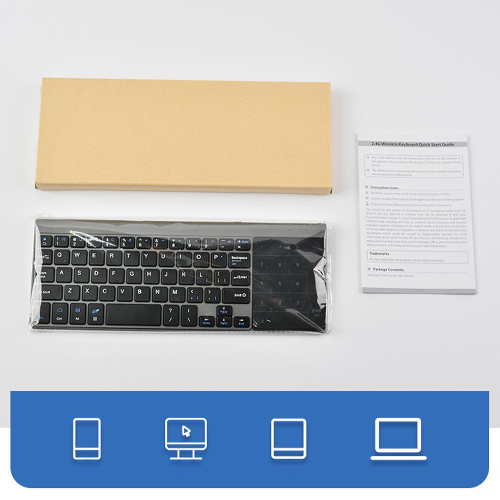 Mini Wireless Keyboard with USB Receiver Universal Portable for PC Notebook