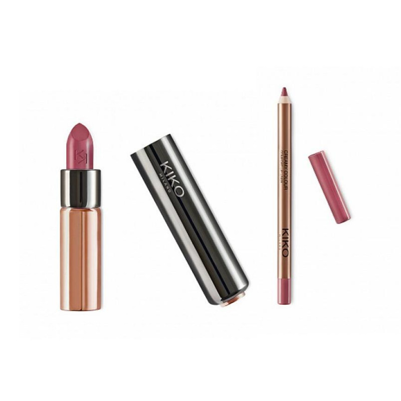 Bộ Son và Chì Kẻ Môi Kiko Magical Holiday, Gossamer Emotion Creamy Lipstick and Lip Kit Shade 109