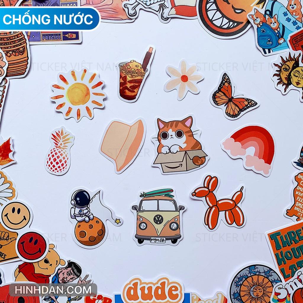 Sticker màu Cam Orange - Dán Trang Trí - Chất Liệu PVC Cán Màng Chất Lượng Cao Chống Nước, Chống Nắng, Không Bong Tróc Phai Màu