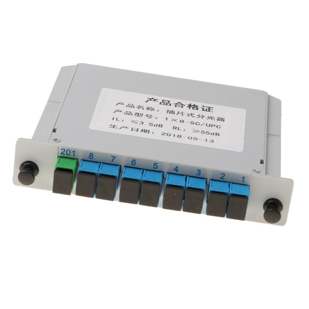 1 to 8 SC / UPC Interface Inserting PLC Fiber Optical FTTH Splitter