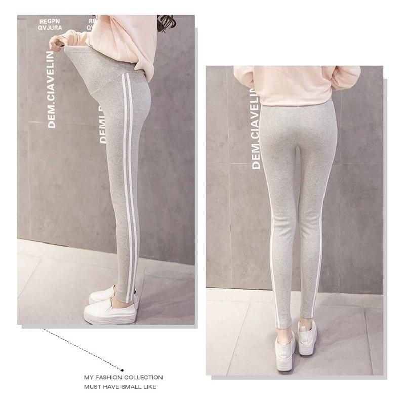 Quần legging bầu kẻ sọc