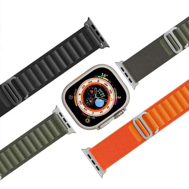 Dây đeo đồng hồ sợi vải sang trọng mềm mại dành cho Apple Watch 49mm 44mm 40mm 45mm 41mm 42mm 38mm 49 44 45 mm Ultra 8 7 6 3 se 8 Handtown - Hàng chính hãng