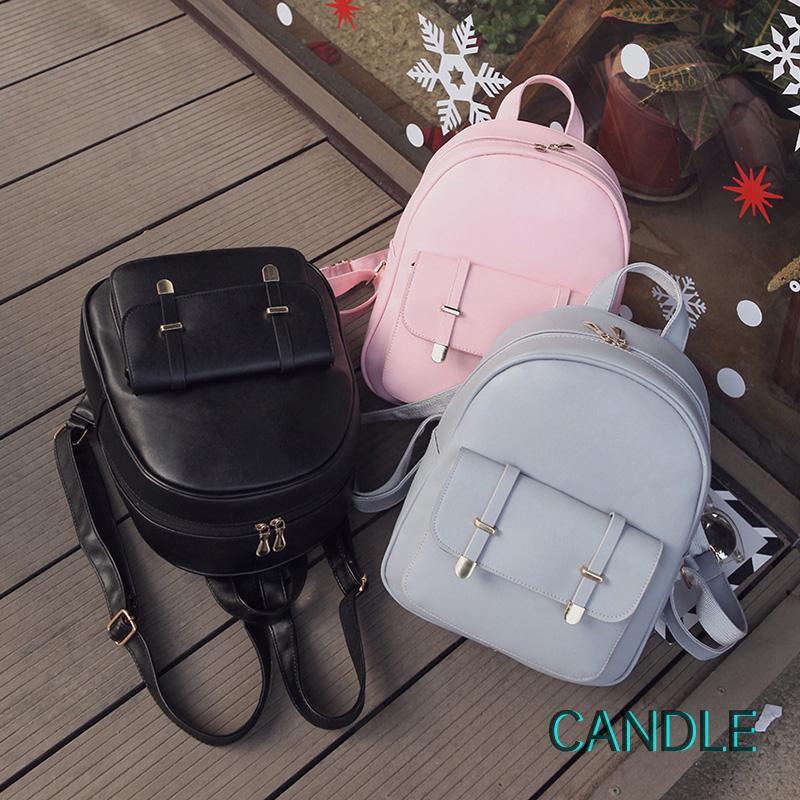 Set 3 Ba Lô Túi Ví Da Pu Thời Trang Nữ Tính