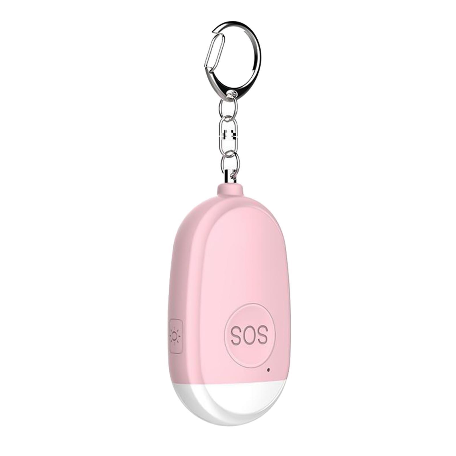 2X Mini 130DB Personal Alarm Security Alert Charging for Women Elderly Kids pink