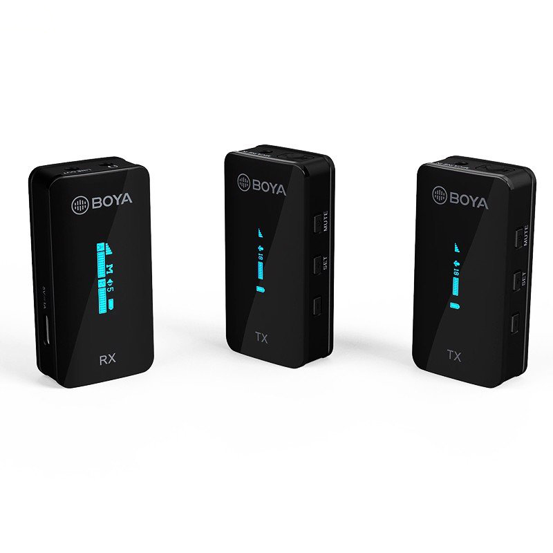 Boya BY-XM6-S1 / BY-XM6-S2/ BY-XM6-K1 / BY-XM6-K2  - Micro Cài Áo Không Dây 2.4GHz, Phạm Vi 100m, Màn Hình OLED Dành Cho Smartphone, Laptop, Máy Ảnh, Máy Quay - Hàng Chính Hãng