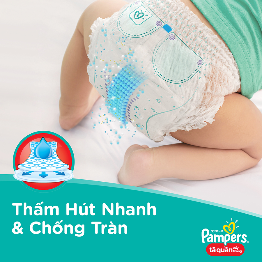 Combo 3 gói tã quần Pampers M60