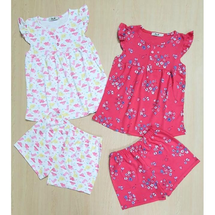 Bộ cotton ngắn size đại cho bé gái 25-48kg