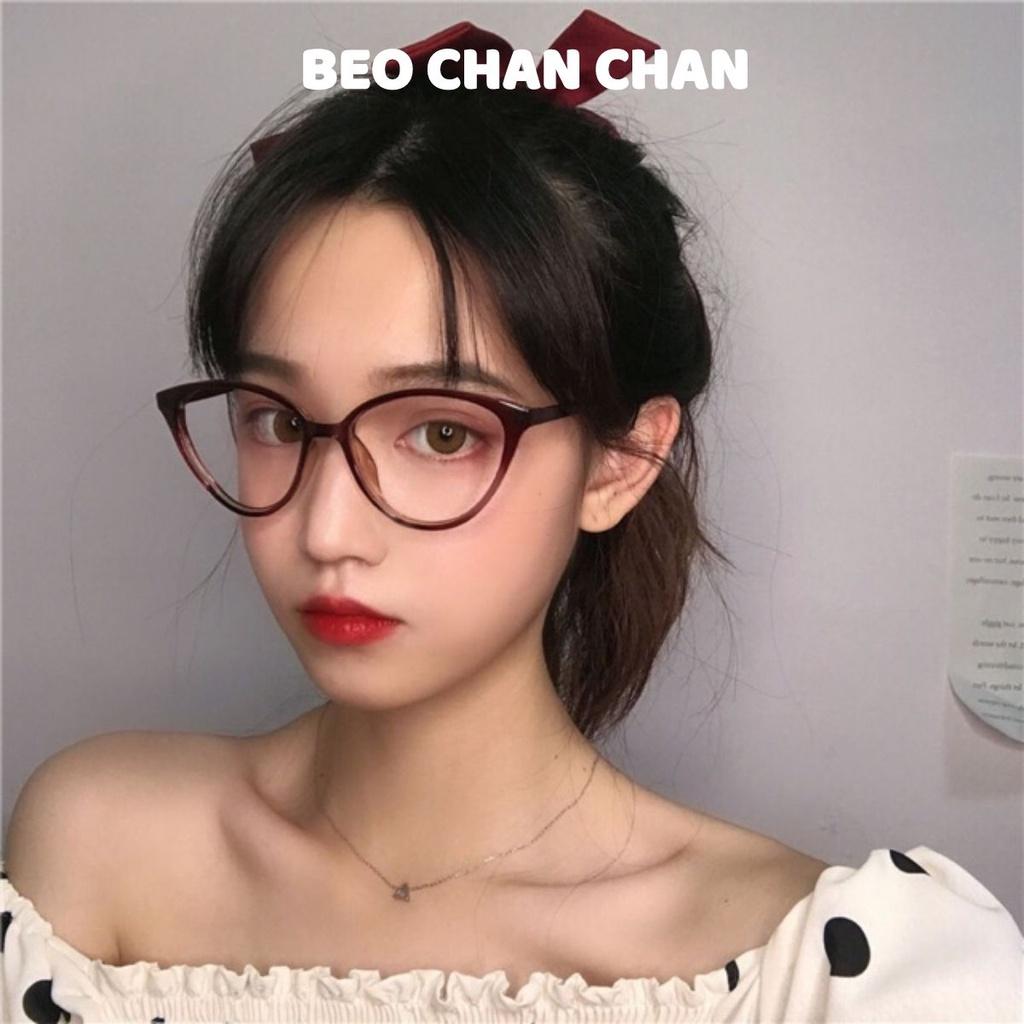GỌNG KÍNH CẬN DẺO MẮT MÈO XẾCH HÀN QUỐC TRONG SUỐT