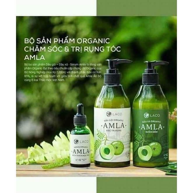 Bộ 3 Gội+ Xả +serum AMLA xua tan rụng, gàu, xơ, rối tóc.