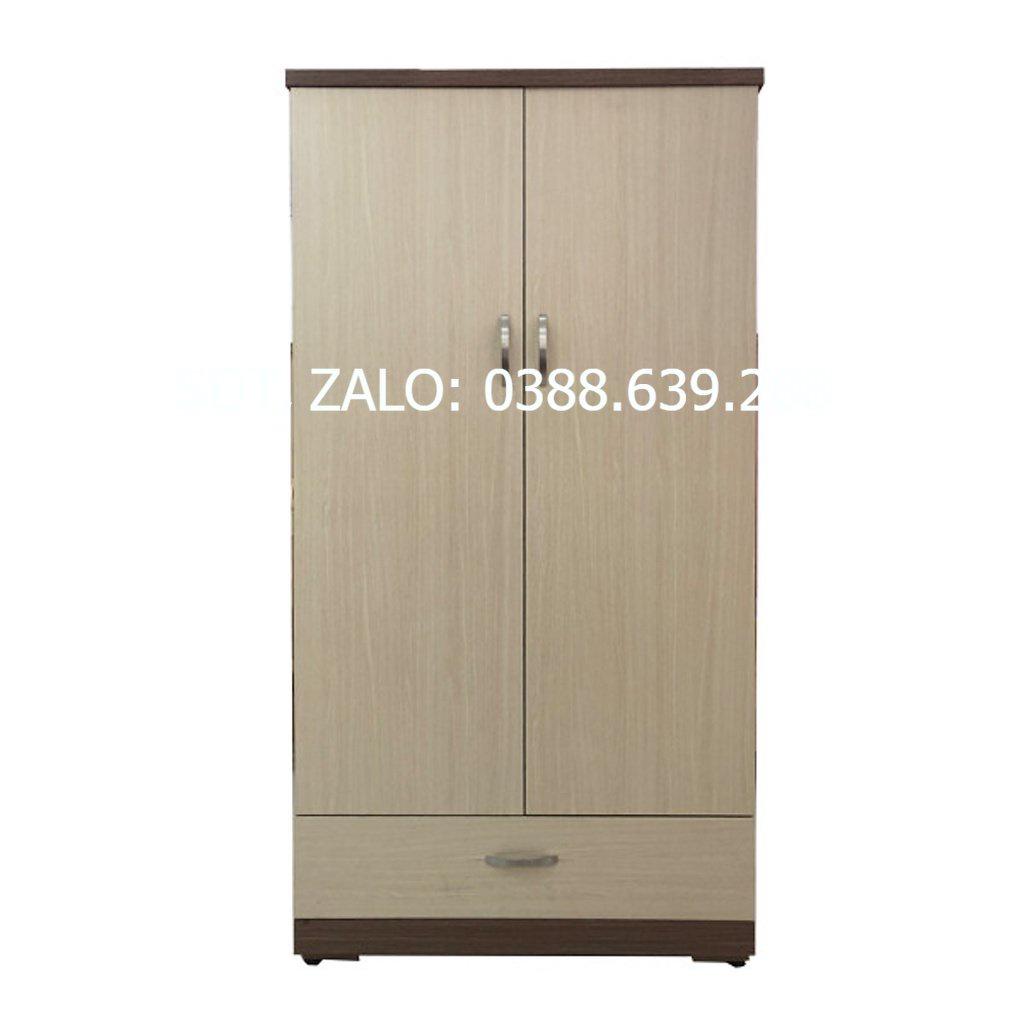 Tủ Áo 2 Cánh Gỗ Công Nghiệp MDF Melamine