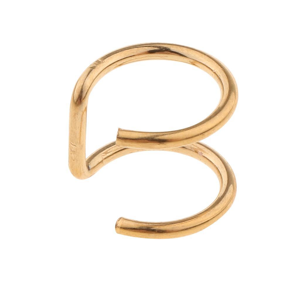 10 Pieces Stainless Steel Clip On Ear Loop Ring Non-piercing