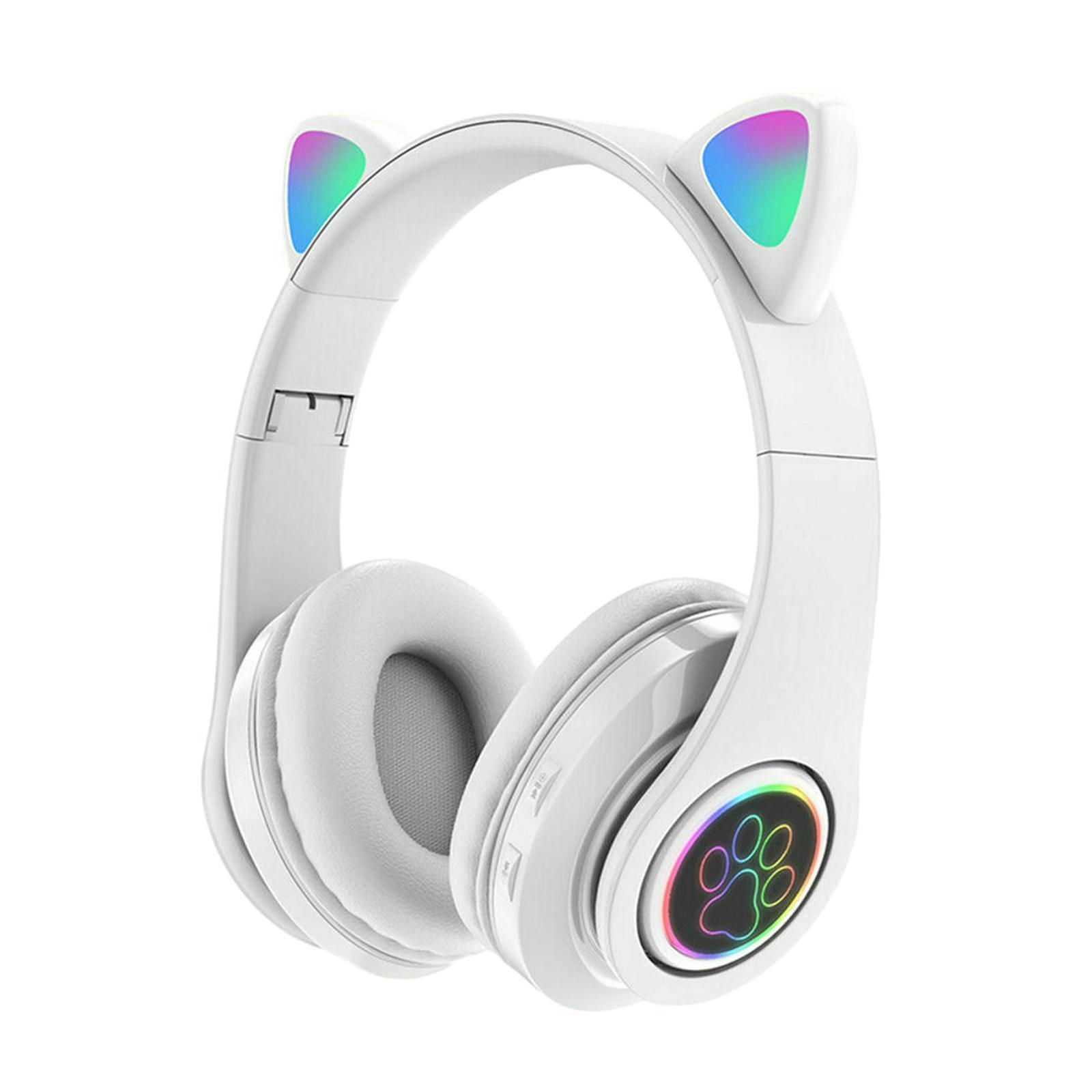 Bluetooth 5.0 Headset Earphone Headphones Earpiece Speaker White
