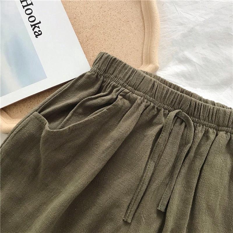 Quần Đùi Nữ Chất Đũi Siêu Mát Siêu Xinh Quần Short Cạp Chun Co Dãn Mềm Mát