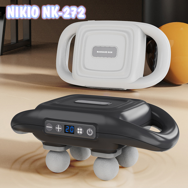 Máy massage đấm lưng và giãn cơ toàn thân 6 đầu Nikio NK-272 Pro - 9 chế độ, 20 cấp tốc độ mát xa
