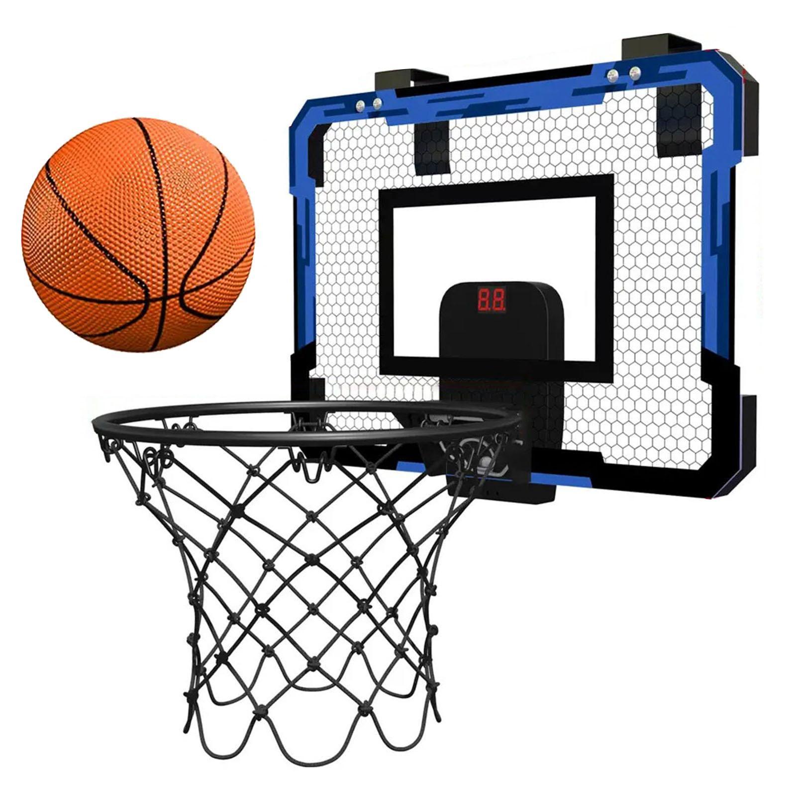 Mini Basketball Hoop Set Wall Mounted Portable Toy Door Game for Kids Adults