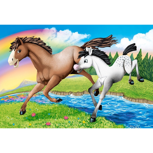 Xếp hình puzzle mẹ và con: chó, mèo, ngựa và thỏ 4 bộ 8/12/15/20 mảnh CASTORLAND B-041053